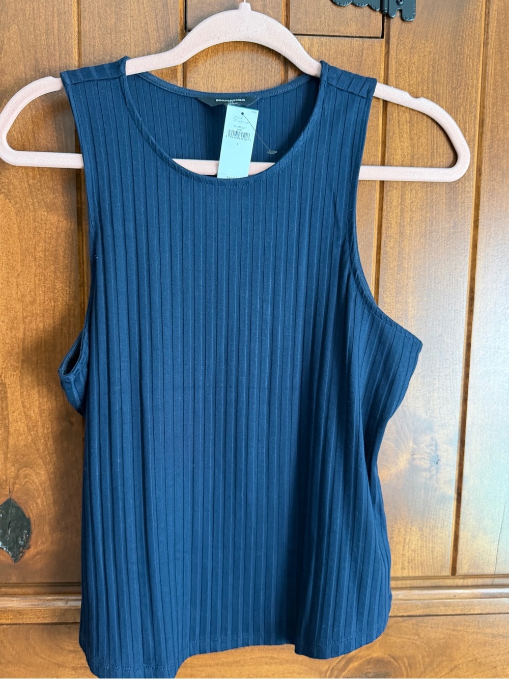 Banana Republic Navy Ribbed Sleeveless Tank